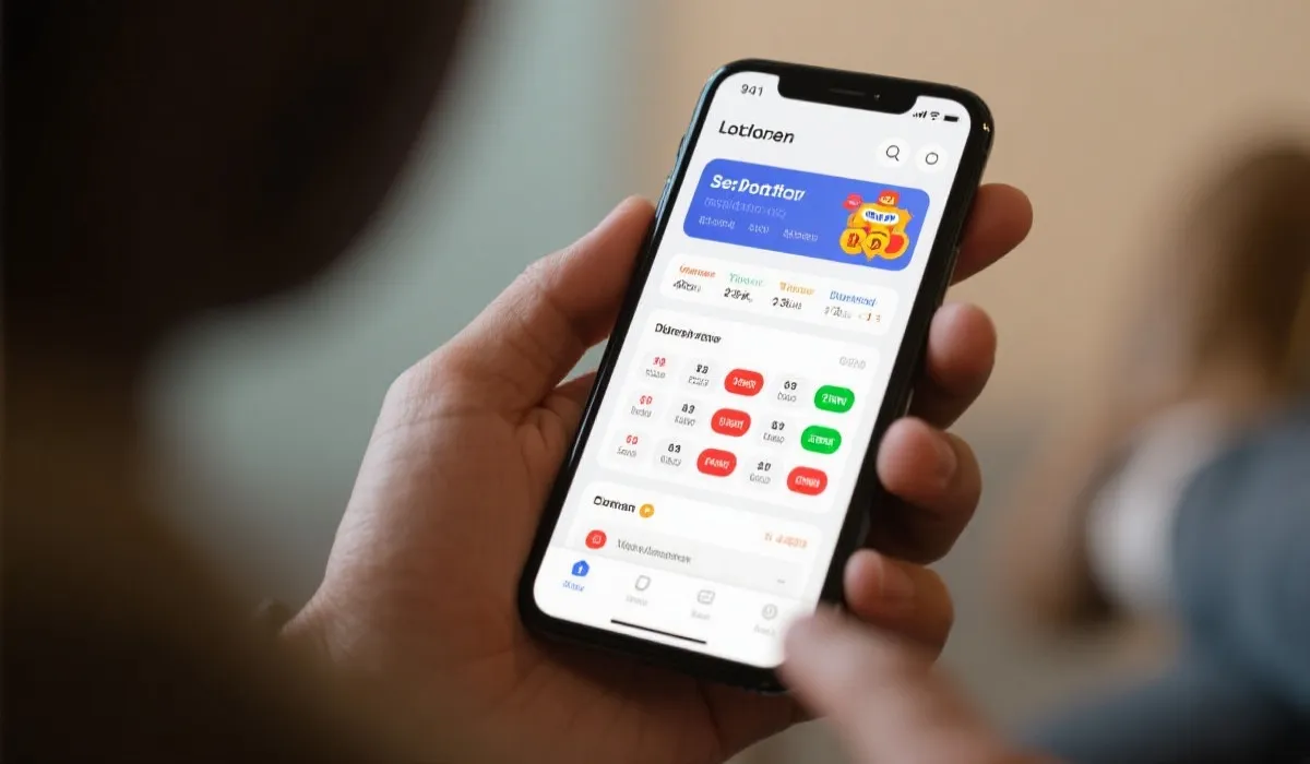 移动端数据与开奖结果界面示意